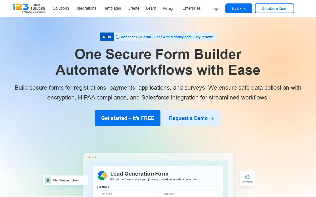 123FormBuilder homepage