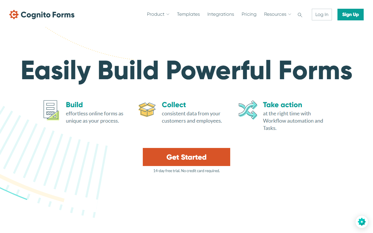 Cognito Forms homepage