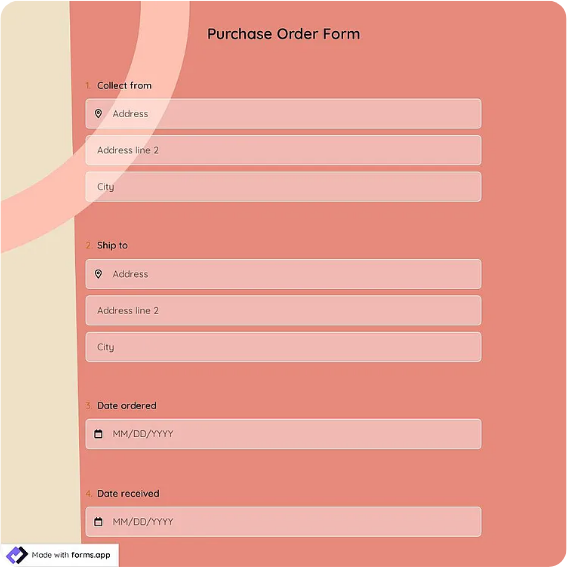 Preview of Vendor Reorder Form Template